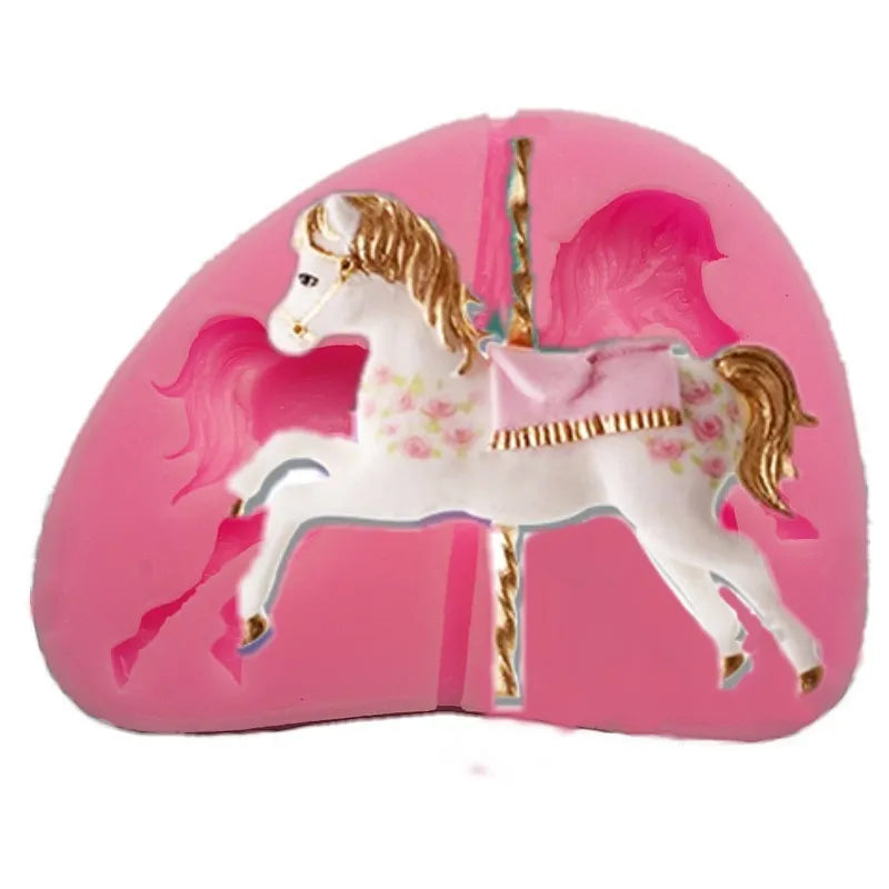 Carousel Horse 3D Silicone Fondant Mold – Cake & Candy