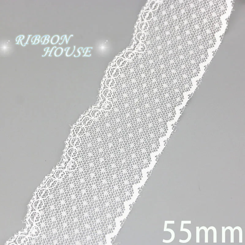 White Lace Organza Ribbon 5 Yards – Gift & Wedding Craft Decor