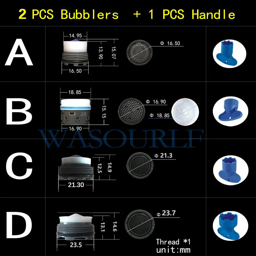 WASOURLF 2-Pack Male Thread Faucet Aerator Set with Tool