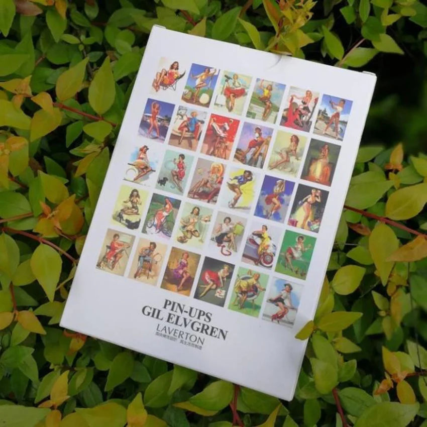 30-Pack Retro Vintage Beauty Girls Illustrator Postcards Set