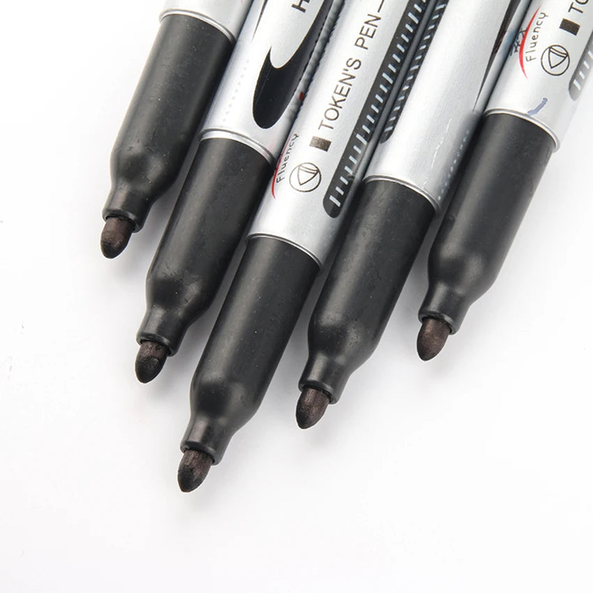 Waterproof Permanent Marker Pen – Large Capacity Black Ink