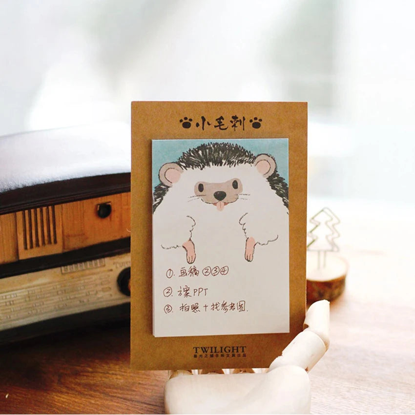 Cute Cat Cartoon Sticky Notes Memo Pad – 30 Sheets