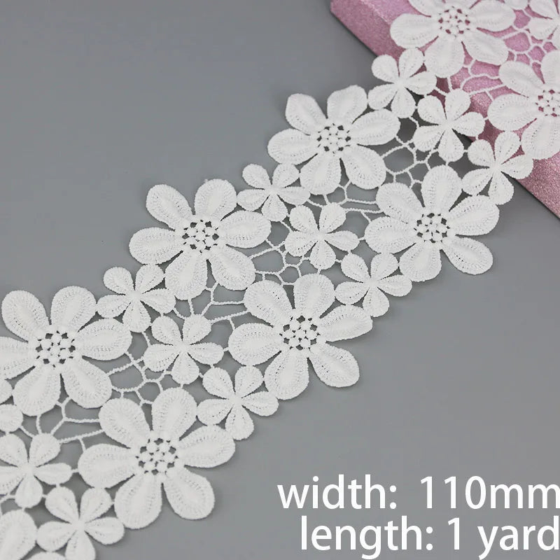 1 Yard Cotton Lace Trim Ribbon – Jacquard Craft Webbing 50mm