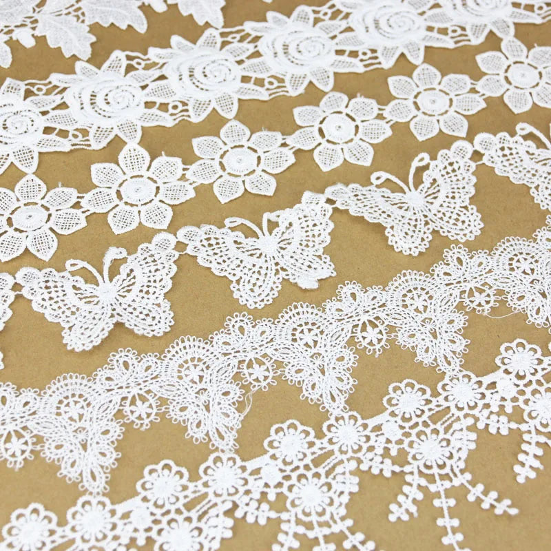 1 Yard Cotton Lace Trim Fabric – DIY Sewing & Garment Decor