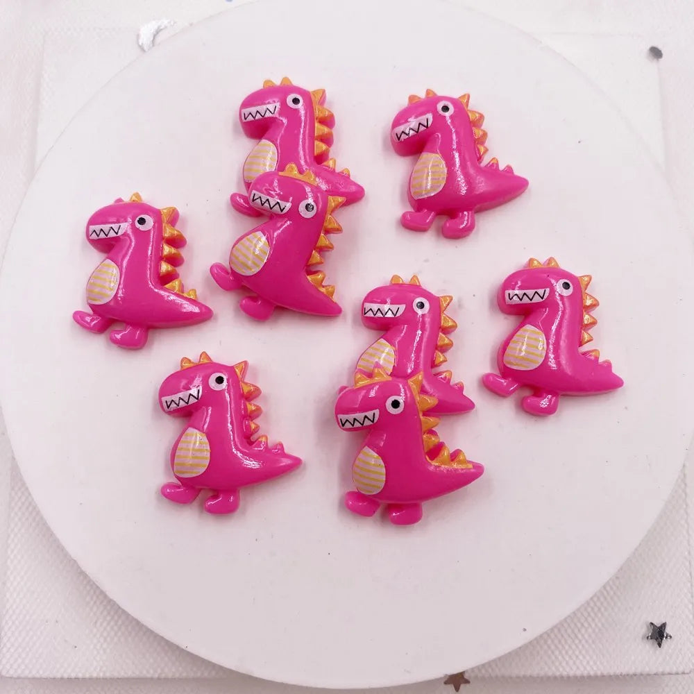 Resin Mini Dinosaur Flatback Cabochon for DIY Crafts & Decor