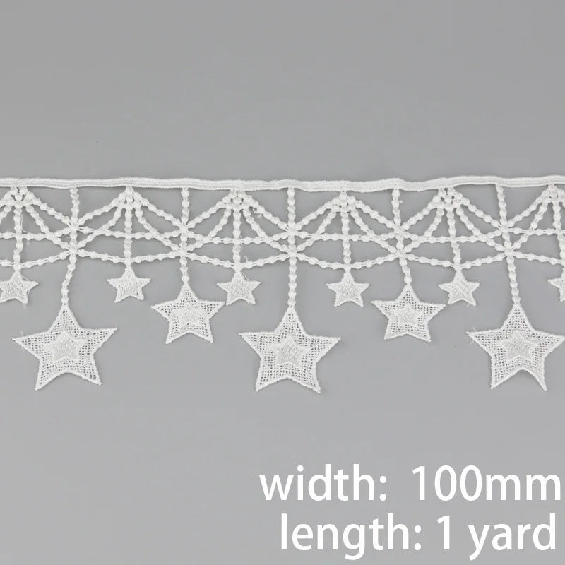 1 Yard Cotton Lace Trim Ribbon – Jacquard Craft Webbing 50mm