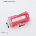 4x AAA to C Size Battery Adapter Converter Holder Case