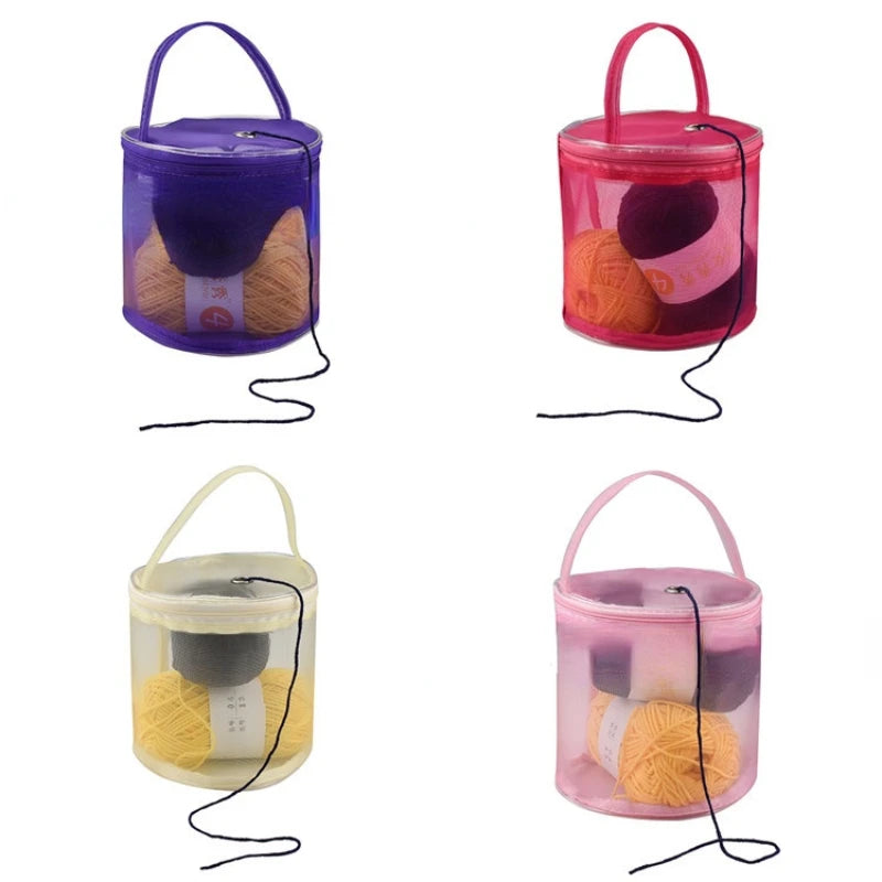 Portable Yarn Storage Mesh Bag | Crochet & Knitting Organizer