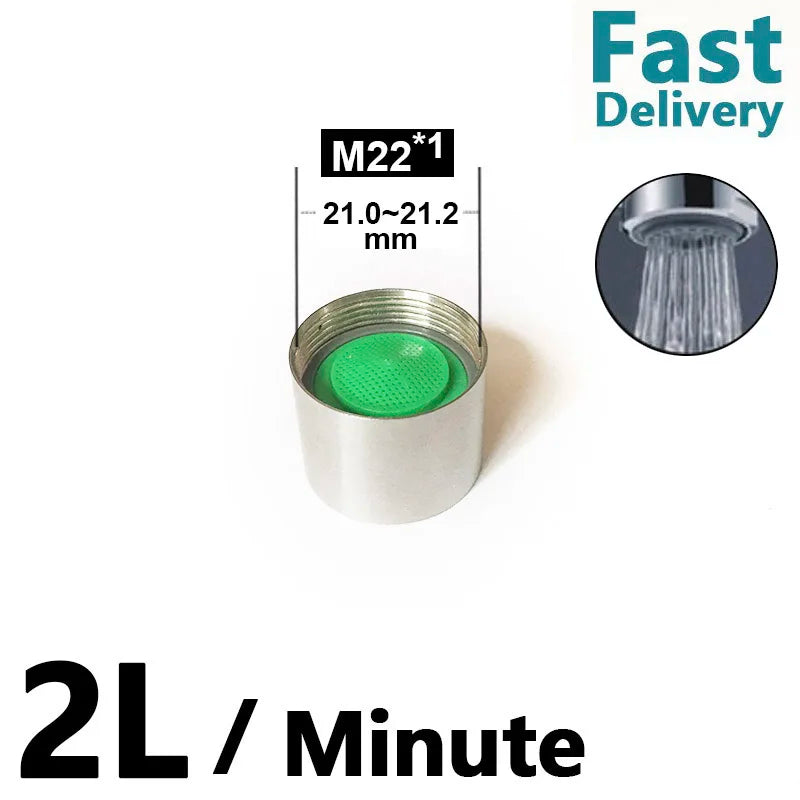 2-Pack M22 Female Thread Stainless Steel Faucet Aerator | Water Saving