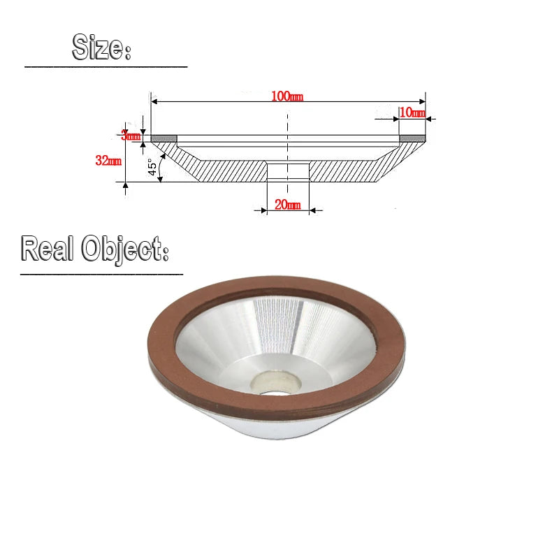 Cup-Shaped Resin Abrasive Grinding Wheel 4"/5"/6" | Knife Sharpening