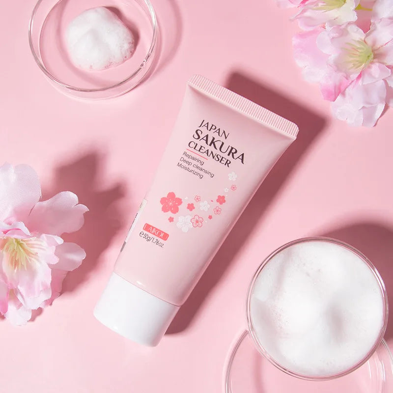 LAIKOU Japan Sakura Facial Cleanser – Deep Clean & Oil Control