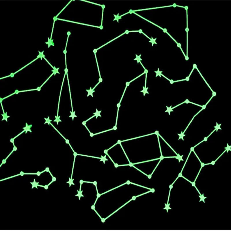 12-Pack Glow in the Dark Constellation Stickers for Kids