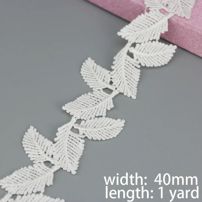 1 Yard Cotton Lace Trim Ribbon – Jacquard Craft Webbing 50mm