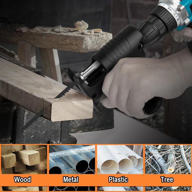 Drill to Reciprocating Saw Adapter | Multi-Function Saber Saw