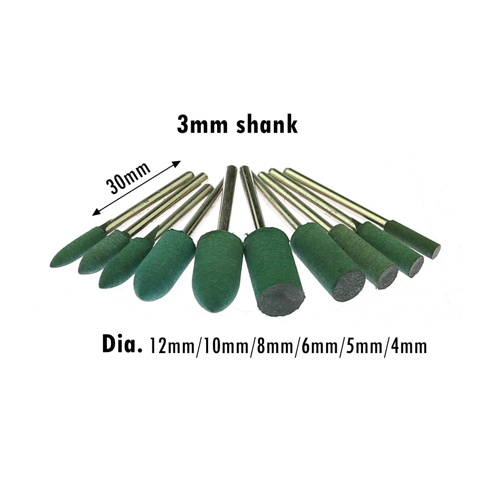 100-Pc Rubber Mounted Point Grinding Set | Die Grinder Bits