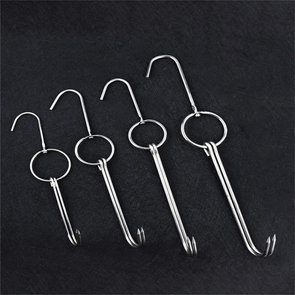 Stainless Steel Meat Hooks – BBQ Hanger for Duck, Turkey & Beef