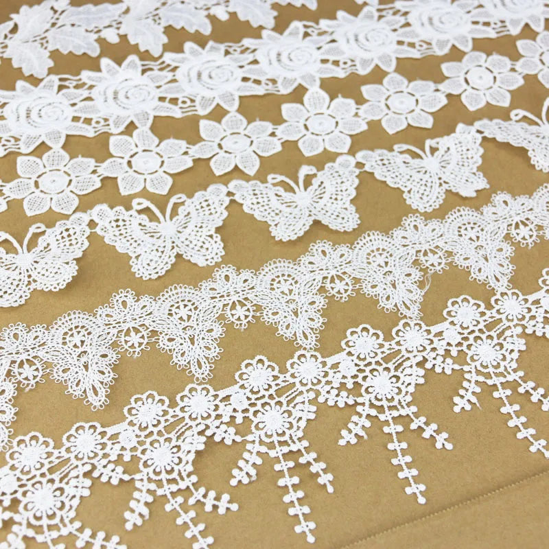1 Yard Cotton Lace Trim Fabric – DIY Sewing & Garment Decor