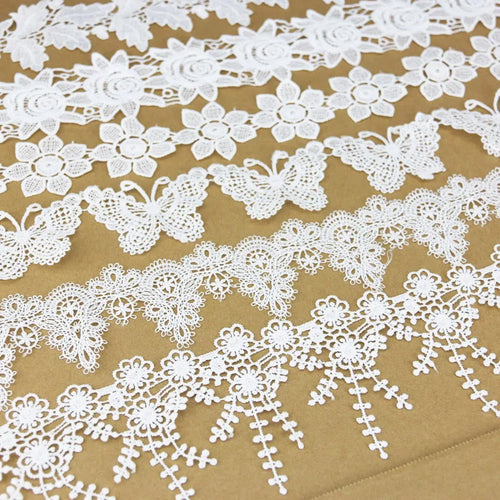 1 Yard Cotton Lace Trim Fabric – DIY Sewing & Garment Decor