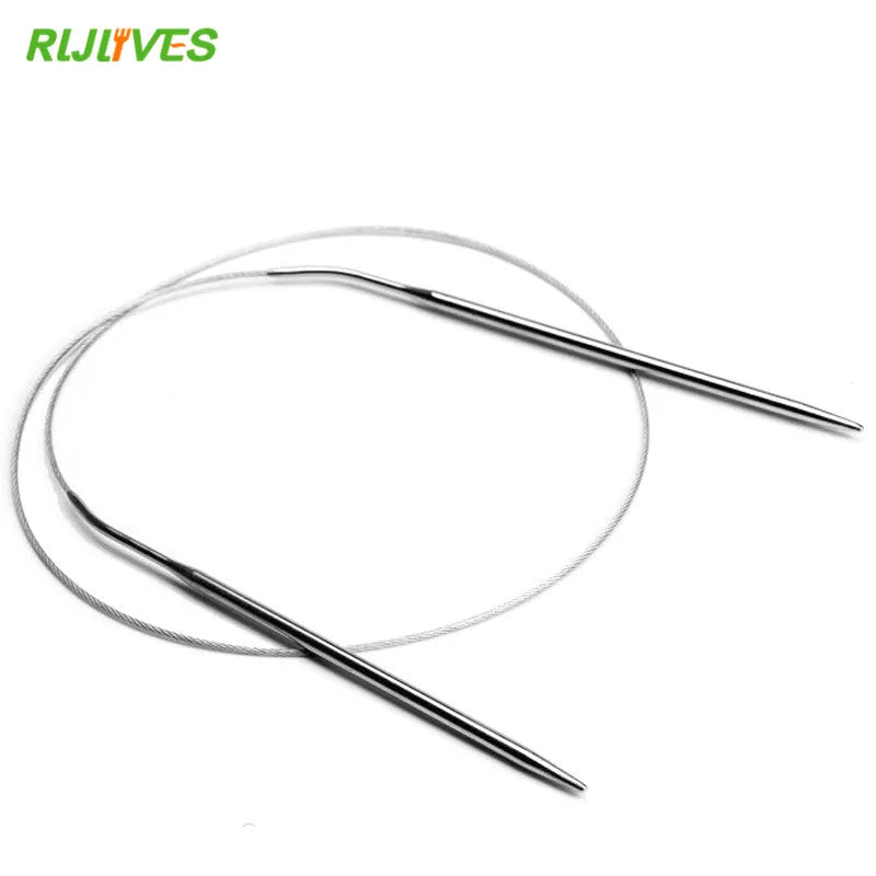 Stainless Circular Knitting Needles – 11 Sizes, 80cm