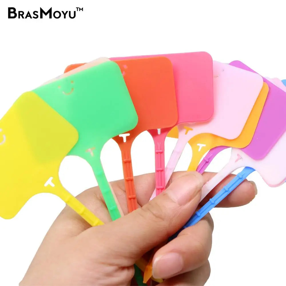 55-Pack T-Shape Waterproof Plastic Plant Labels & Garden Tags