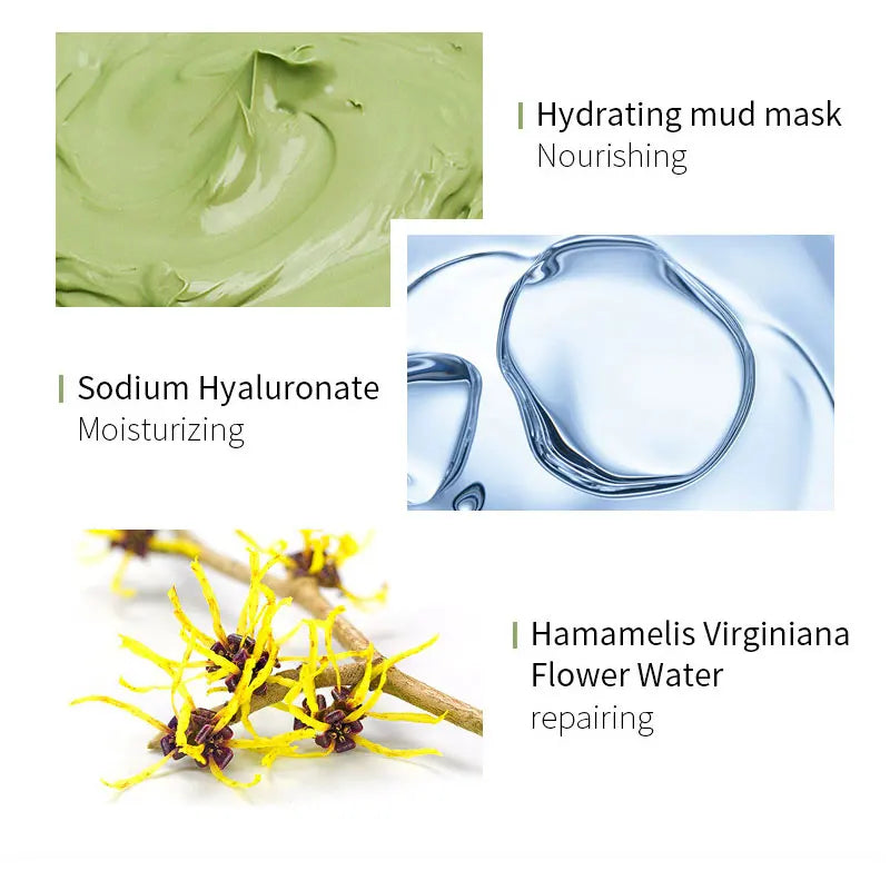 LAIKOU Green Tea Mud Face Mask – Deep Cleansing & Pore Minimizing