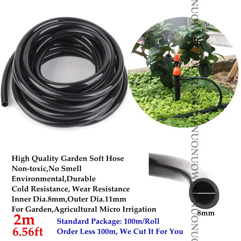 8/11mm Soft PVC Micro Drip Irrigation Hose | Garden & Farm