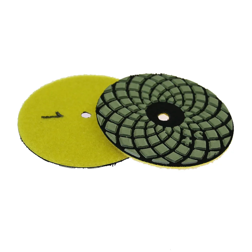 4-Step Marble Polishing Pad Set | 100mm Dry Grinding Disc