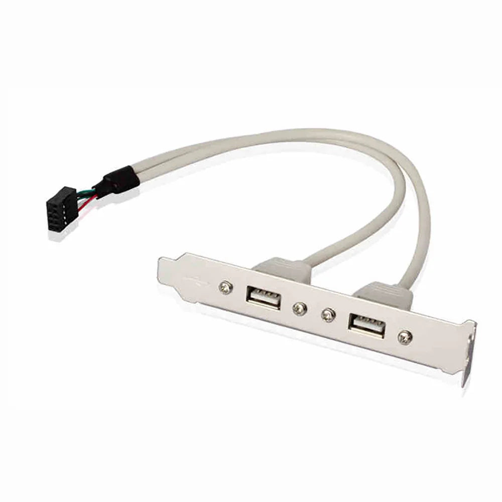 OULLX USB 2.0 9-Pin Motherboard Expansion Bracket Cable Adapter
