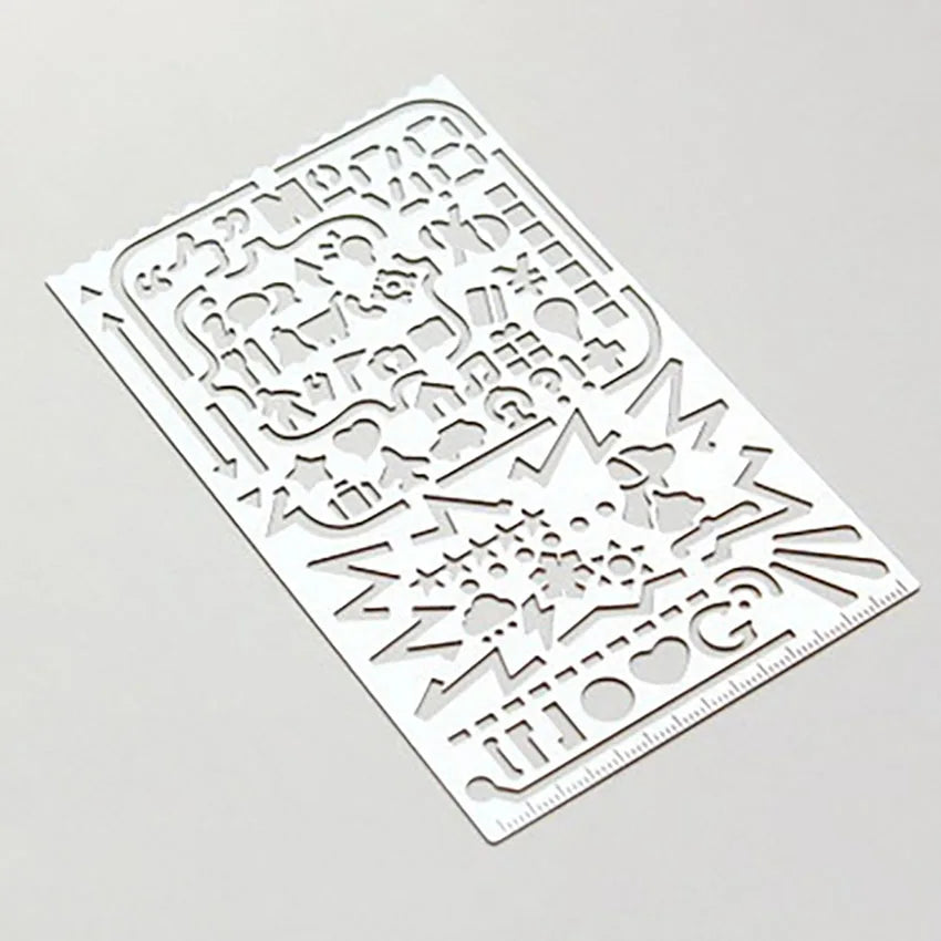 Stainless Steel Geometric Drawing Template Ruler – Multi-Pattern