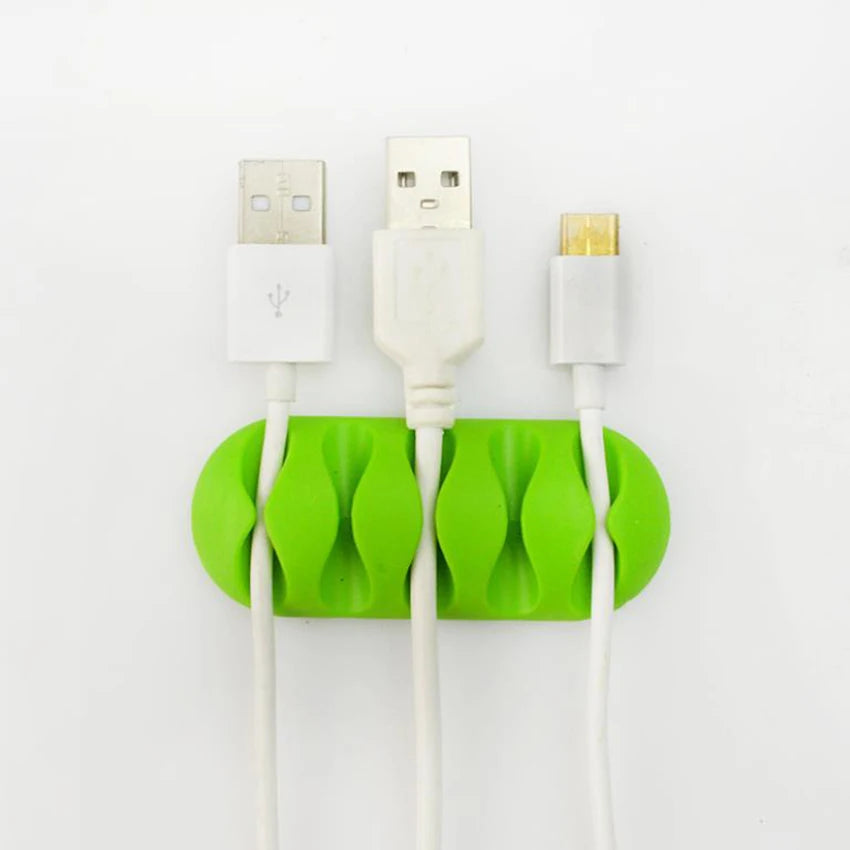 Candy Color 5-Hole Cable Winder Organizer Clip | Charger Wire
