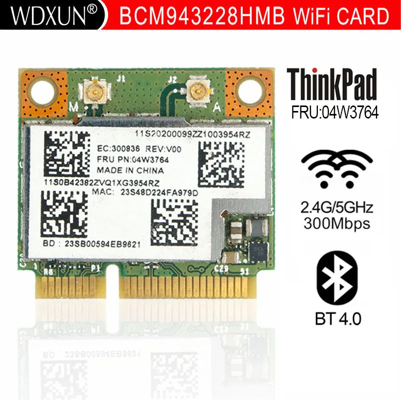 BCM943228HMB Half Mini PCIe Wireless Card for Lenovo E130 E330
