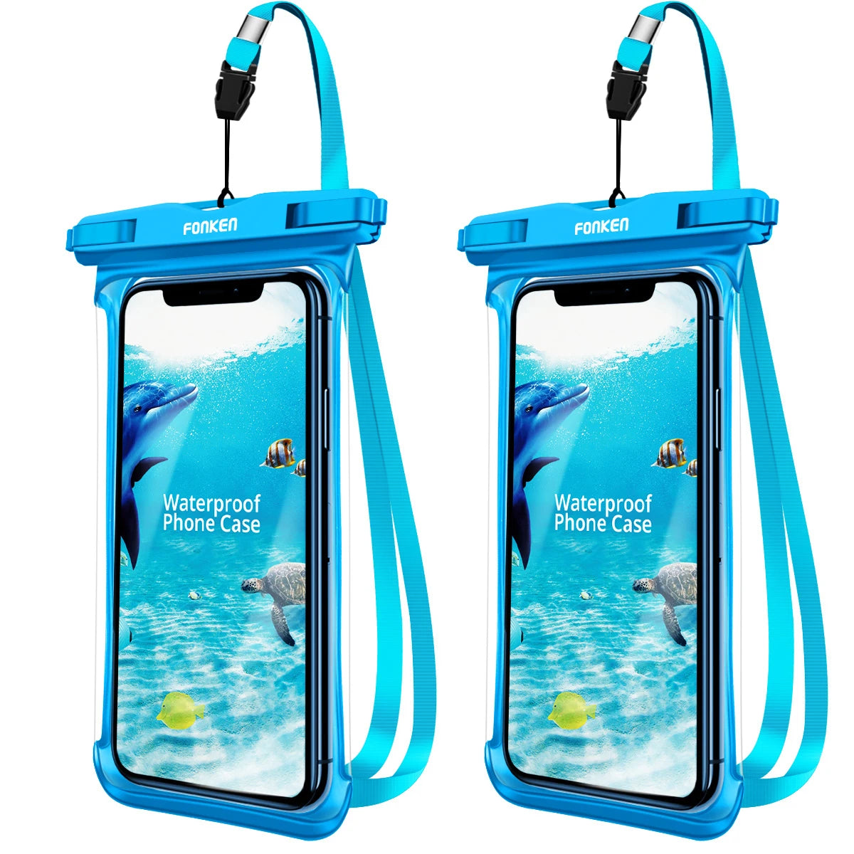 2-Pack Waterproof Phone Pouch Dry Bag – Universal Swim Case