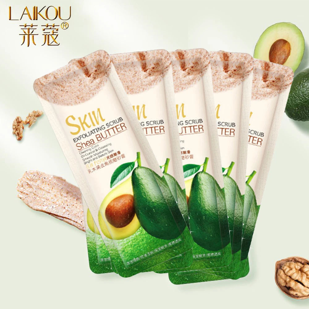 LAIKOU Shea Butter Exfoliating Peeling Gel Facial Scrub 5pcs