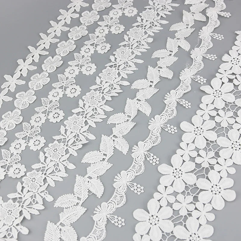 1 Yard Cotton Lace Trim Ribbon – Jacquard Craft Webbing 50mm