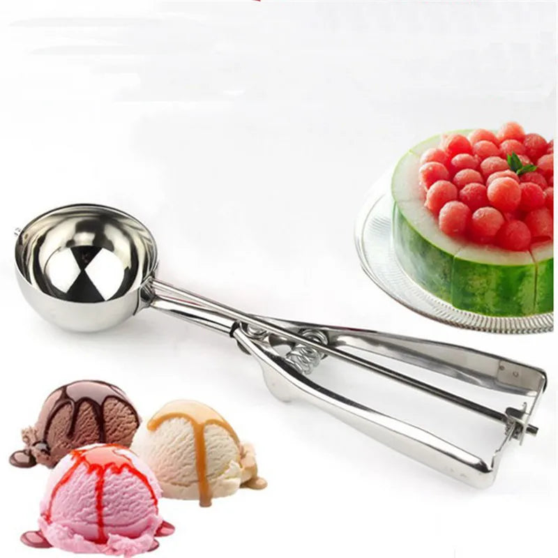 3-Piece Stainless Steel Ice Cream Scoop Set | Trigger Release