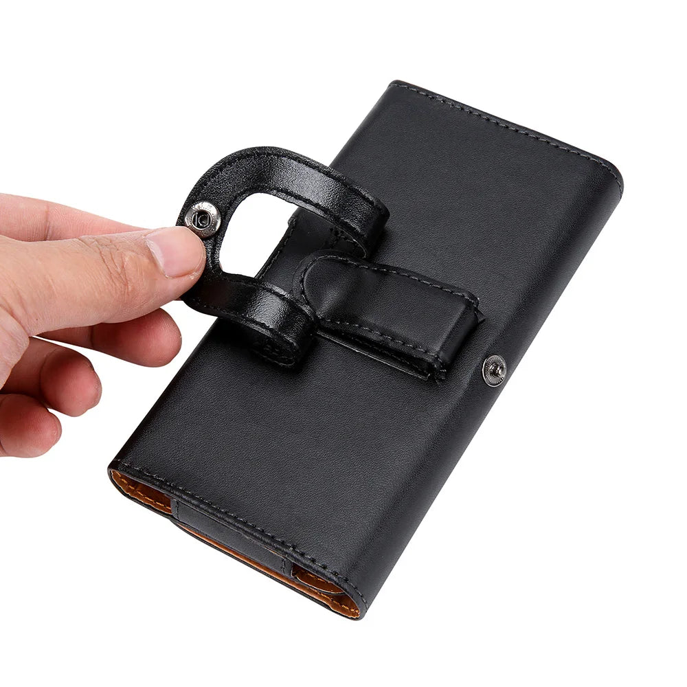 Universal PU Leather Belt Clip Phone Holster Pouch 3.5–6.3"