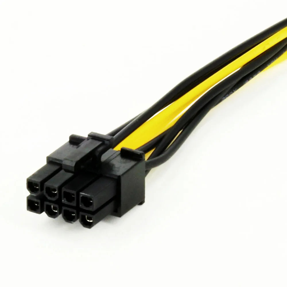 8-Pin to Dual 4-Pin PCIe GPU Power Adapter Cable 18AWG