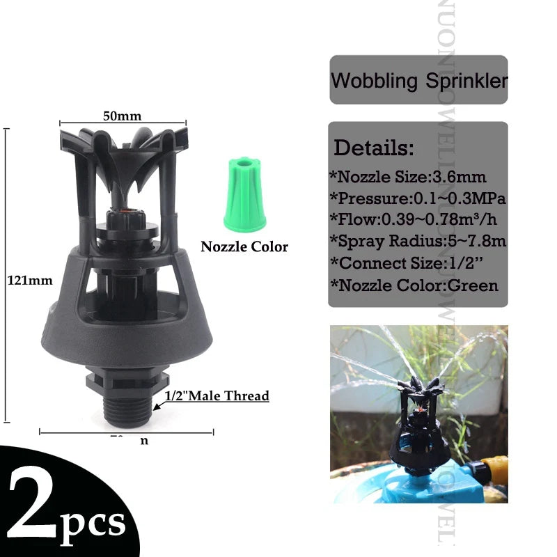 Wobble Oscillating Irrigation Sprinkler Nozzles – 6 Sizes