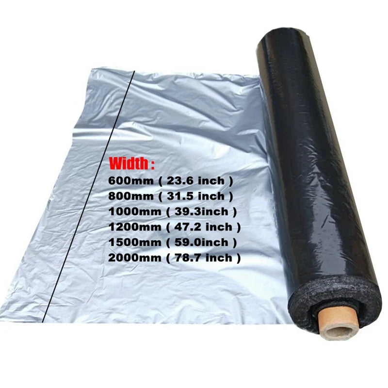 Silver Black Reflective PE Mulch Film – Weed Control Garden