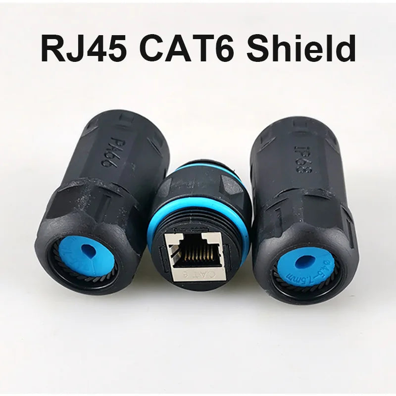 IP68 Waterproof RJ45 Female-to-Female Coupler CAT5E CAT6