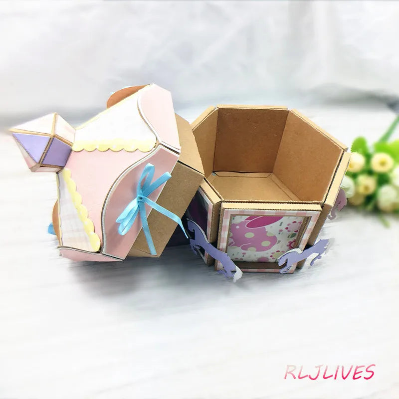 Carousel Box Metal Cutting Dies – Scrapbooking & Card Craft