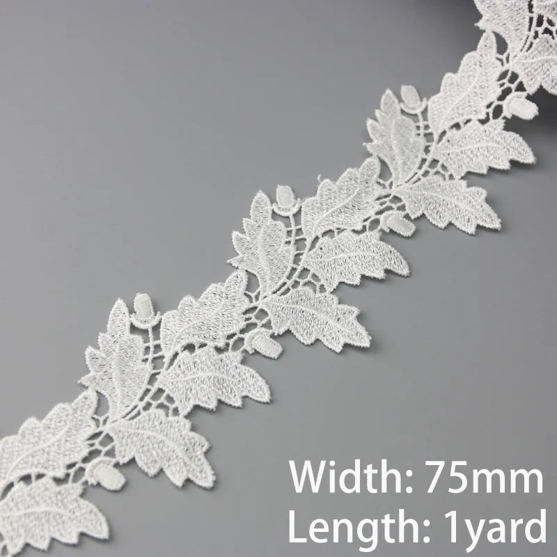 1 Yard Cotton Lace Trim Fabric – DIY Sewing & Garment Decor