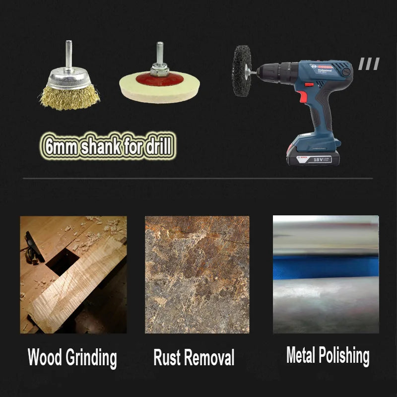 Non-Woven Grinding Polishing Flap Wheel Disc – 6mm Shank
