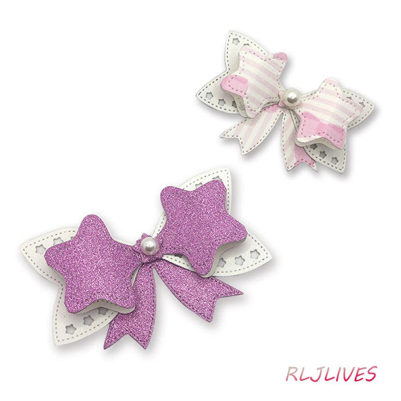 Star & Bow Metal Cutting Dies – DIY Scrapbooking & Cards