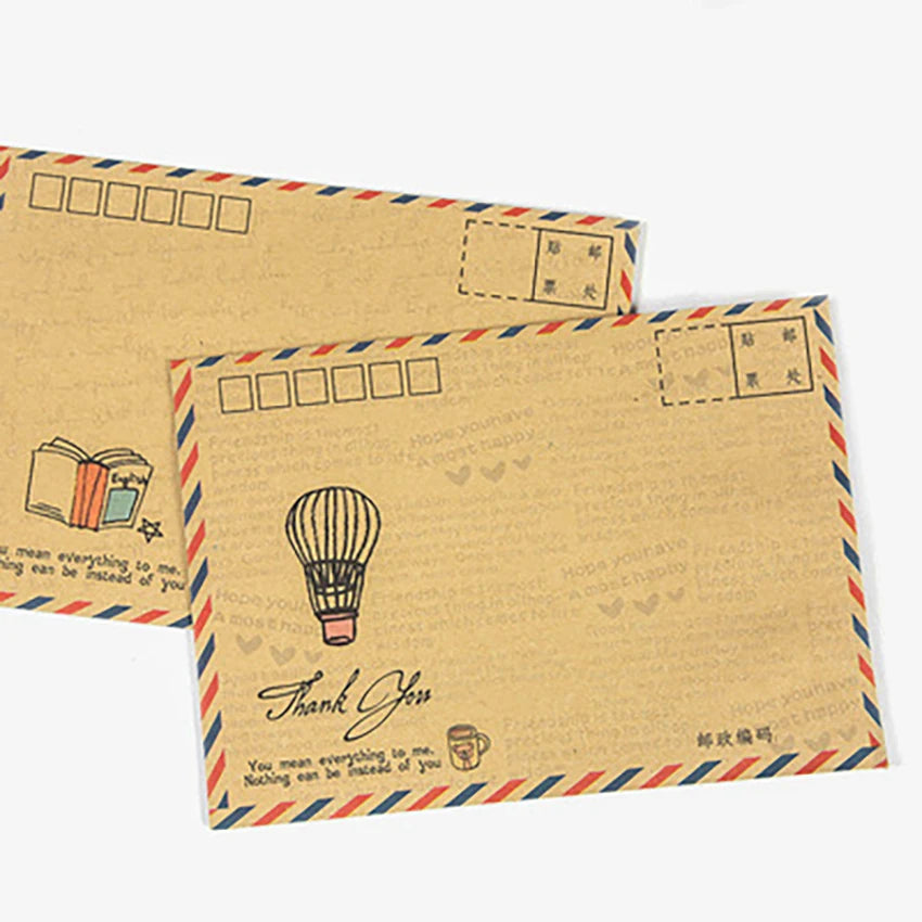 10-Pack Vintage Kraft Paper Envelopes for Cards & Postcards