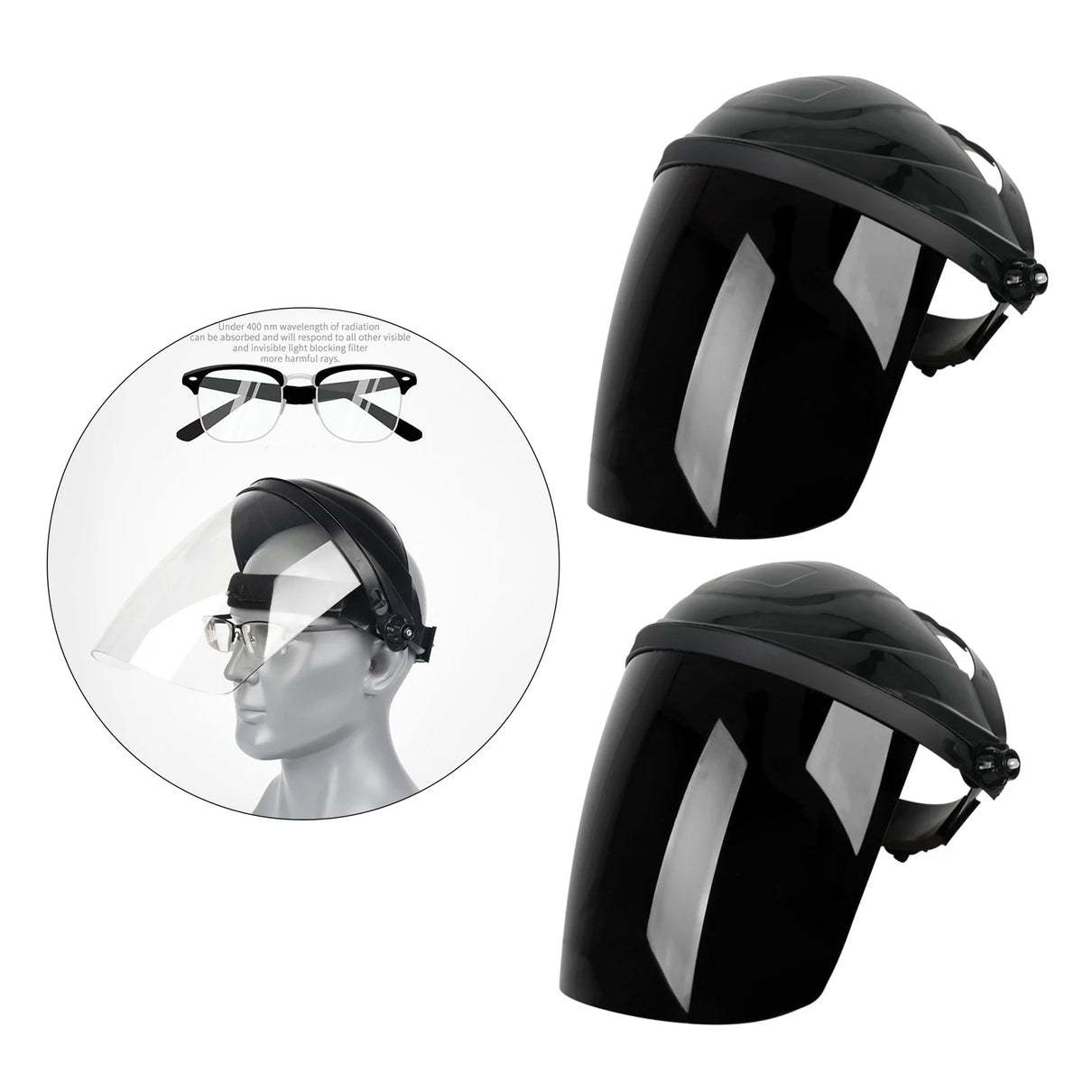 Anti-Fog Full Face Shield Wide Visor Welding Grinding Helmet
