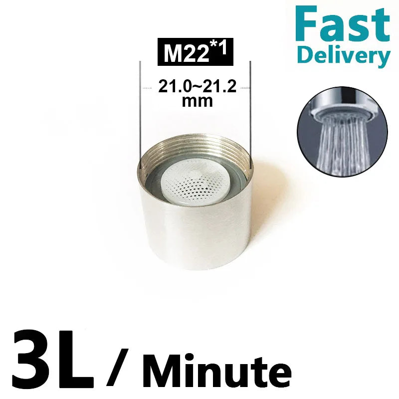 2-Pack M22 Female Thread Stainless Steel Faucet Aerator | Water Saving