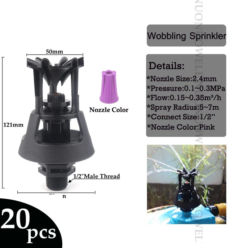 Wobble Oscillating Irrigation Sprinkler Nozzles – 6 Sizes