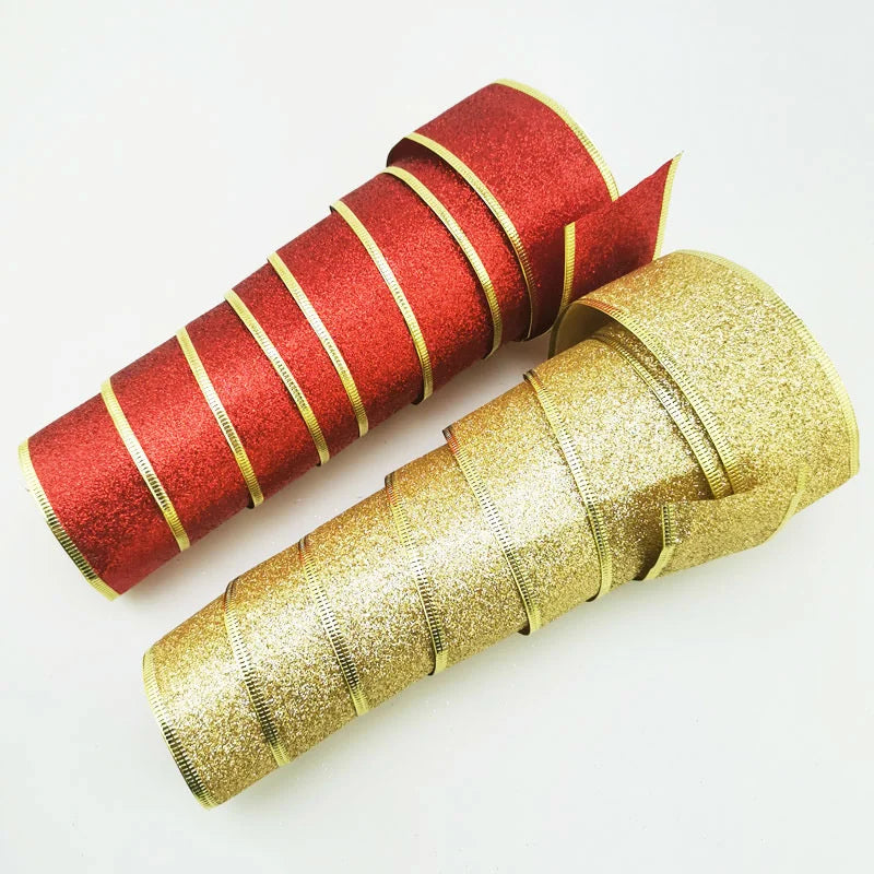 Shiny Gold Organza Ribbon 5cm x 2M – Gift & Holiday Crafts