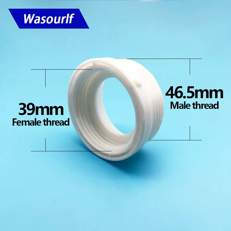 WASOURLF 39mm to 46.5mm Plastic Sink Pipe Thread Adapter